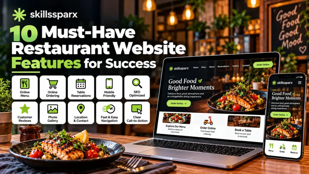 restaurant website features