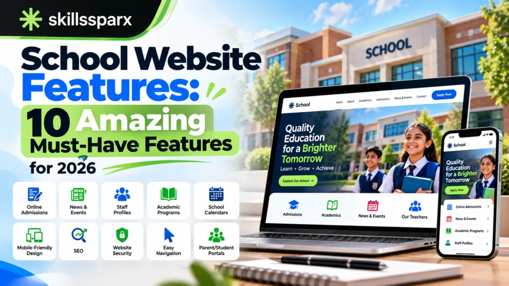 school website features